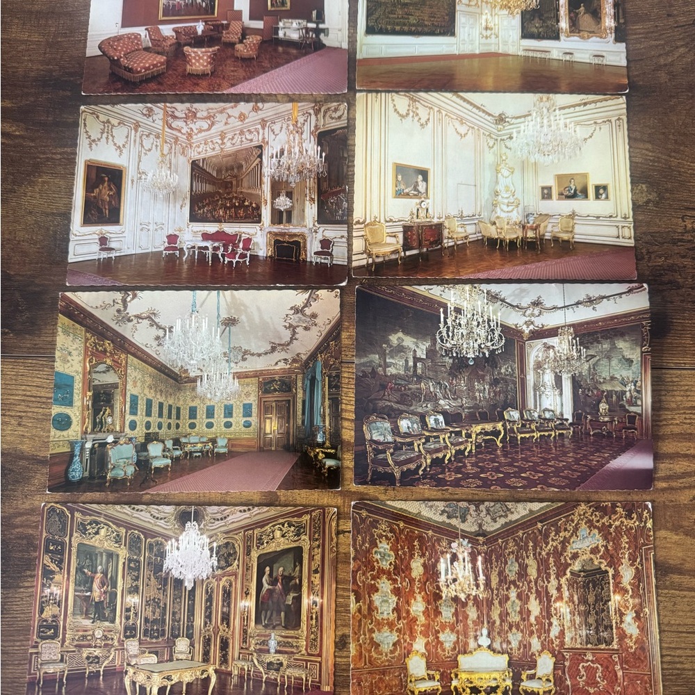 Vintage Schonbrunn Palace Vienna Interior Rooms Postcard Lot Millionenzimmer